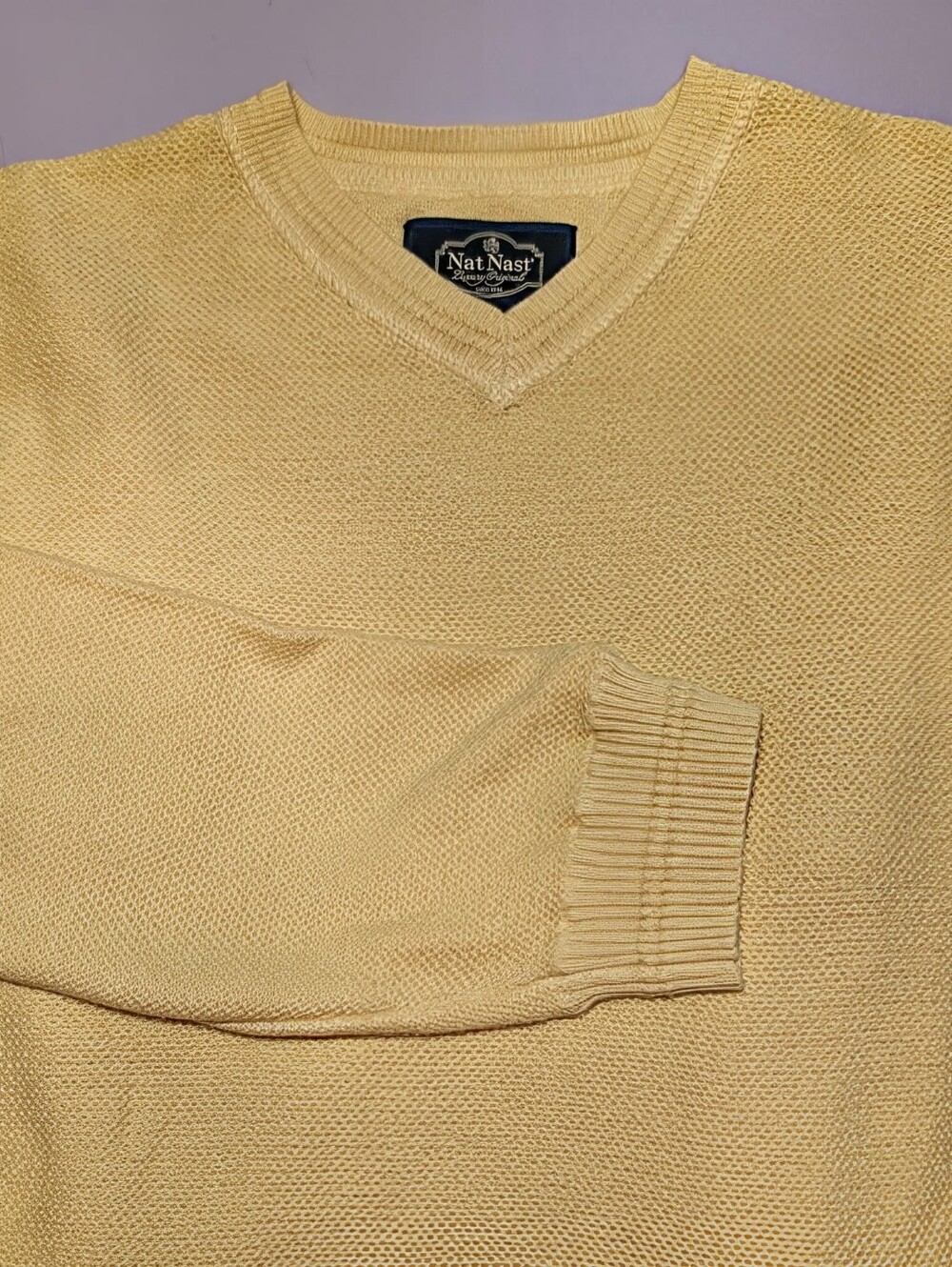 Nat Nast Luxury Originals Men's Cotton V Neck Pullover Size XL